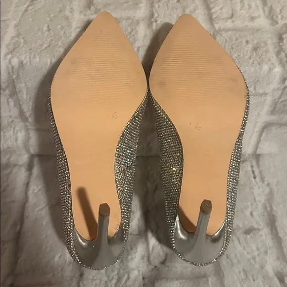 Steve Madden Glittering Silver Women’s Heels Size 7 - Picture 6 of 12